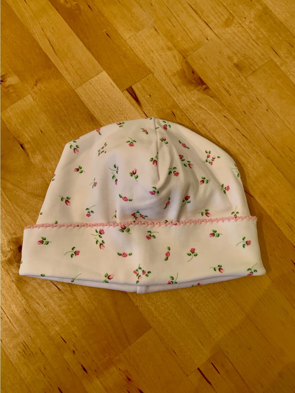 Kissy Kissy Garden Roses Baby Hat 100% Pima Cotton  Size SM